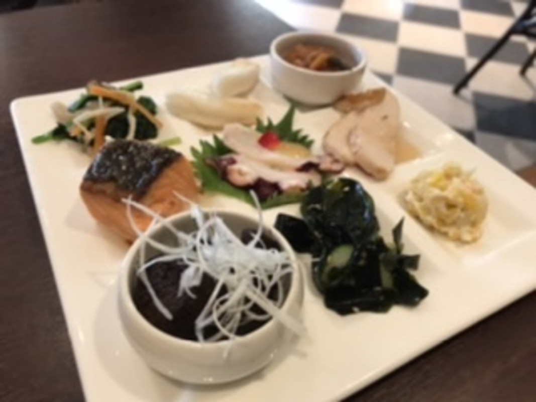 朝食のお惣菜プレート