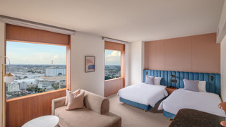 グランドスーペリアツイン 禁煙 (高層階, ミニバー付, フリーフロー, 12時チェックアウト)