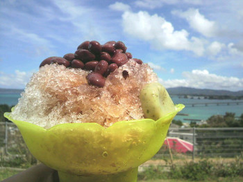 「Cafe フクルビ」料理 679550 黒糖ぜんざい ＋ 景色