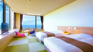 [禁煙]スーペリア和ベッドツインシャワーのみテラス付(オーシャンビュー)