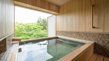 温泉風呂付き和洋室（和室10畳＋ツイン）バスルーム / 7