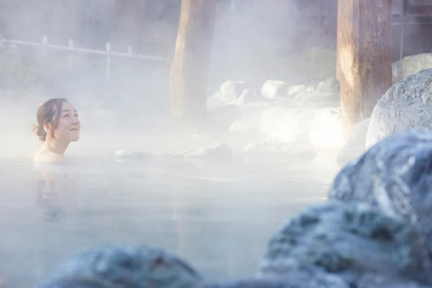 温泉　女性ポートレート