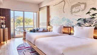 スタンダード ルーム シングルベッド 2 台 (Furnished Balcony)