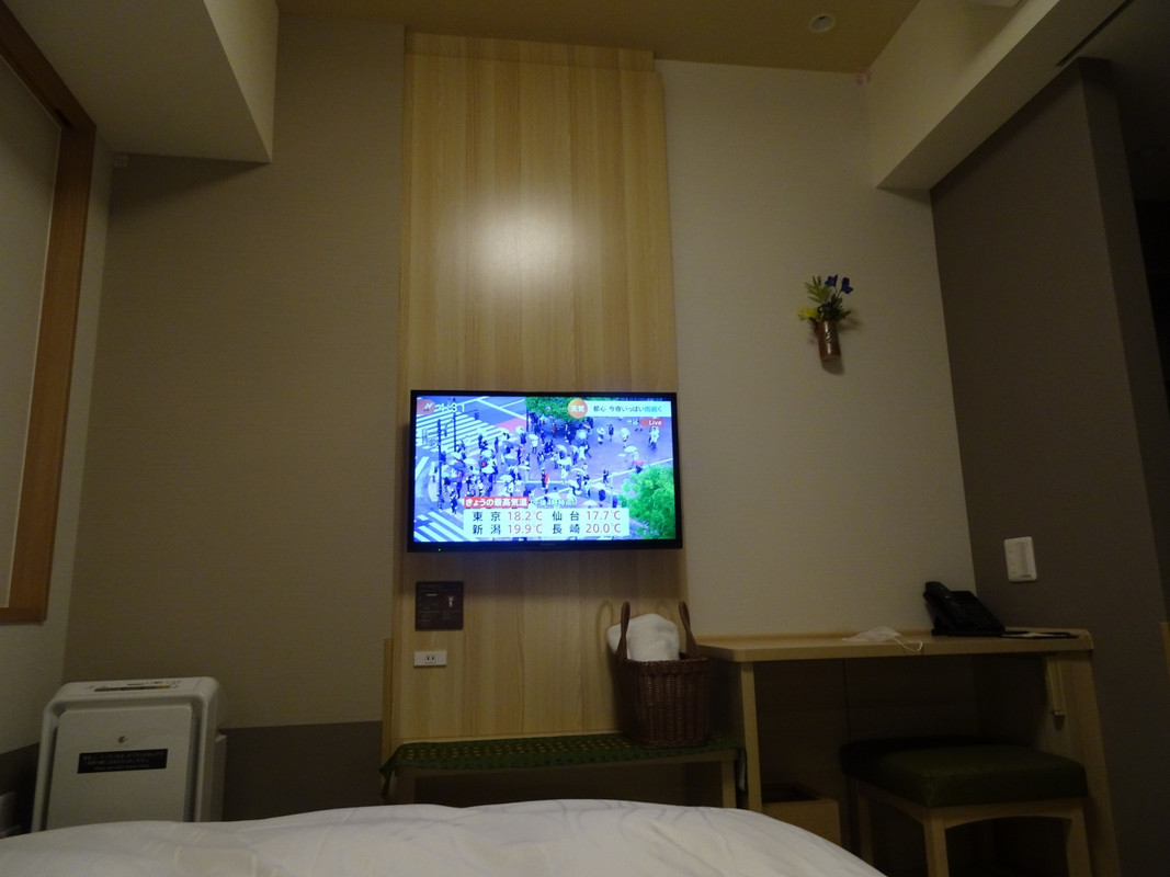 テレビはベッドの正面