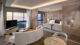 スイート ツインルーム, シティビュー, マウンテンビュー, 海が見える, 禁煙 (ジュニアスイート（客室温泉露天風呂付）)