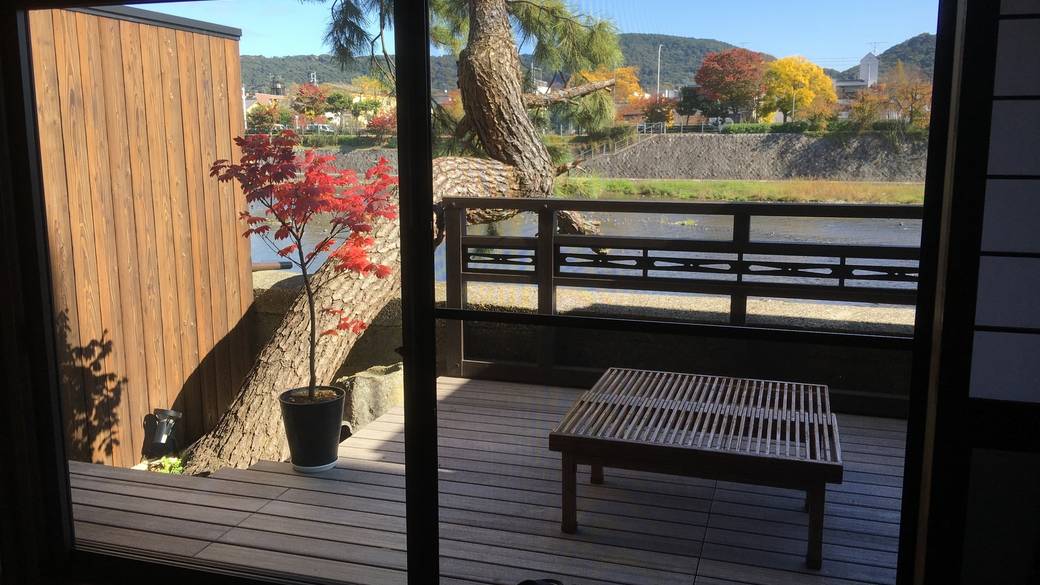 デッキからの鴨川の風景 / 1