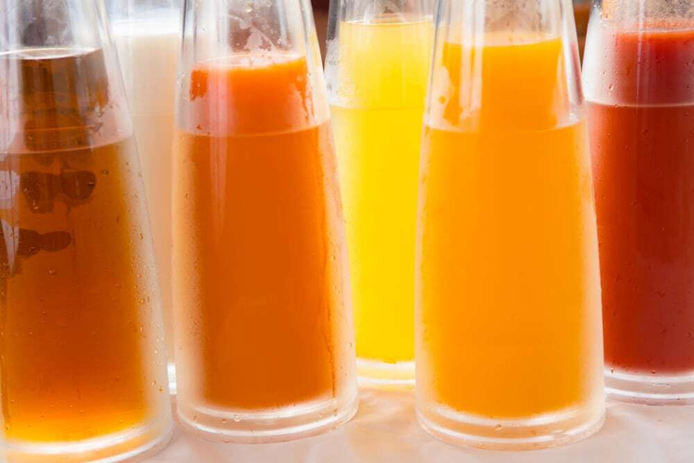 朝食のドリンクの例