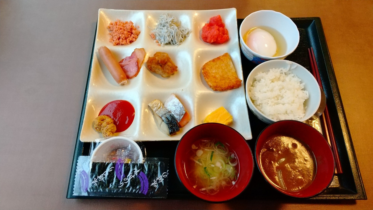 朝はこんな感じ。めんたいこー♪