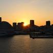 テラスから、夕陽がキレイに見えました