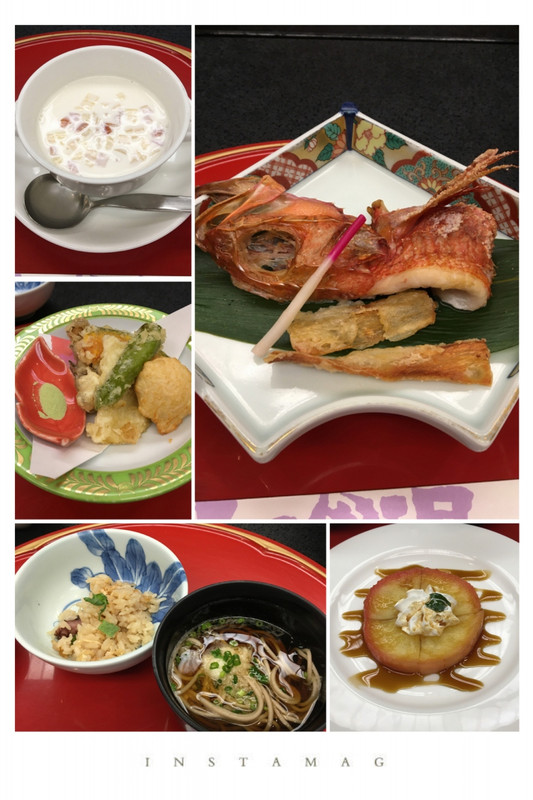 ランクアップの和食膳はボリュームたっぷりでした。