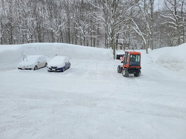 朝八時前からの除雪作業の様子