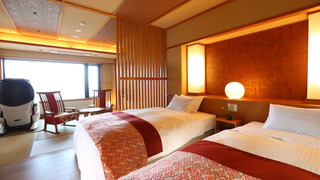 デラックス ツインルーム 露天風呂付 茜音