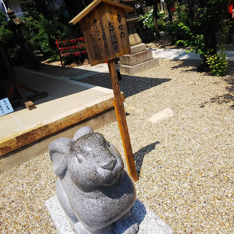 境内には、あちこちに可愛いうさぎが。 / 2