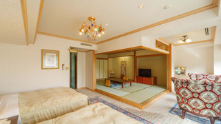 【新館】和洋室（和室10～12畳+ベッド2台）　 禁煙