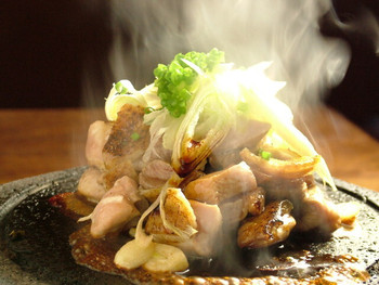 「ロックウェルズ 鹿児島店」料理 919200 看板料理！地鶏の溶岩プレート焼き