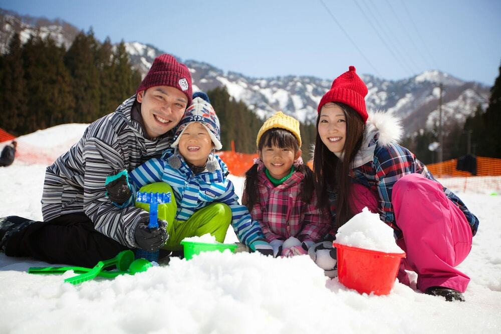 ホテル目の前のスキー場