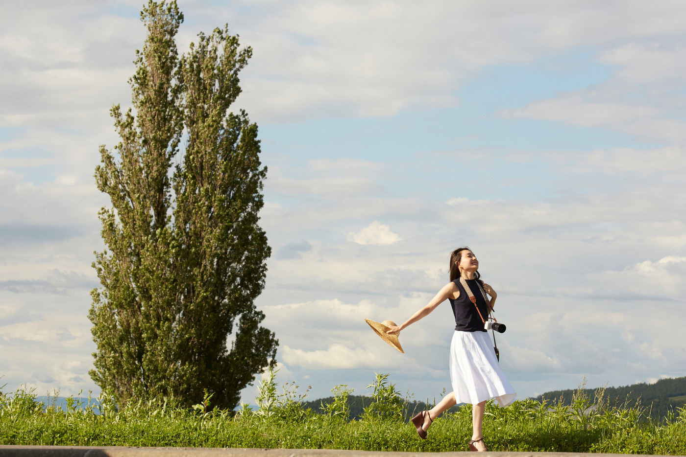 一人旅をする女性