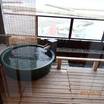 部屋付き露天風呂の温度調節に感激