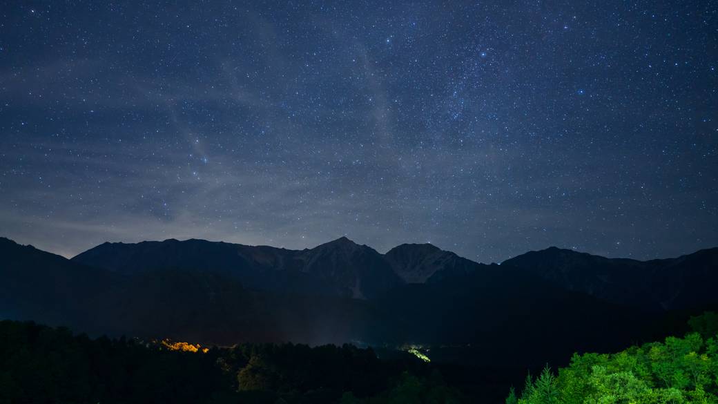 白馬村 北アルプス方面の星空 / 1