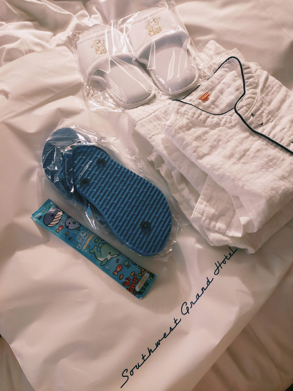 ビーチサンダルも付いていて、中々リゾート