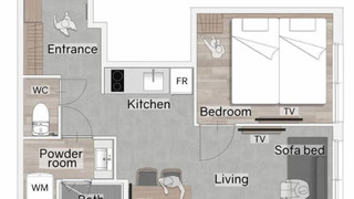 スーペリアスイート 1ベッドルーム 4ベッド 禁煙