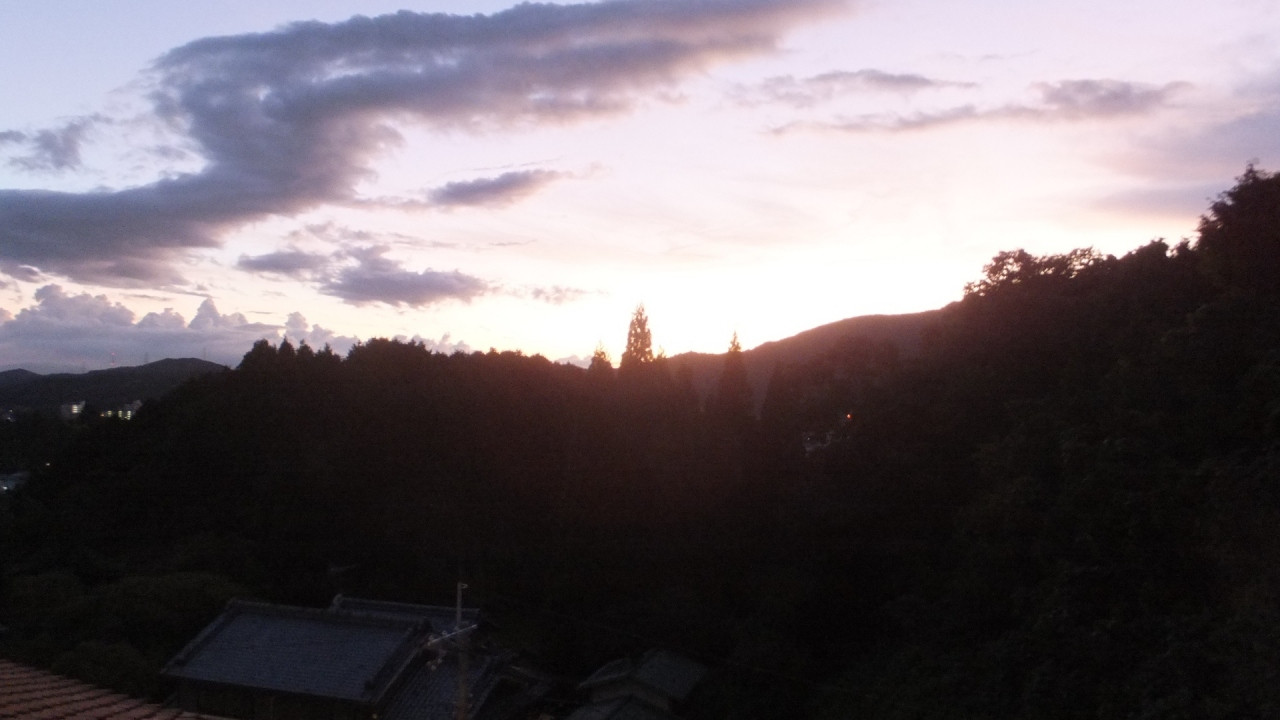 星がきれいなということだったが日没の風景