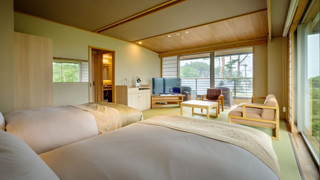 天望棟 次郎の庵 1階 (14畳) 露天風呂付モダン和洋室