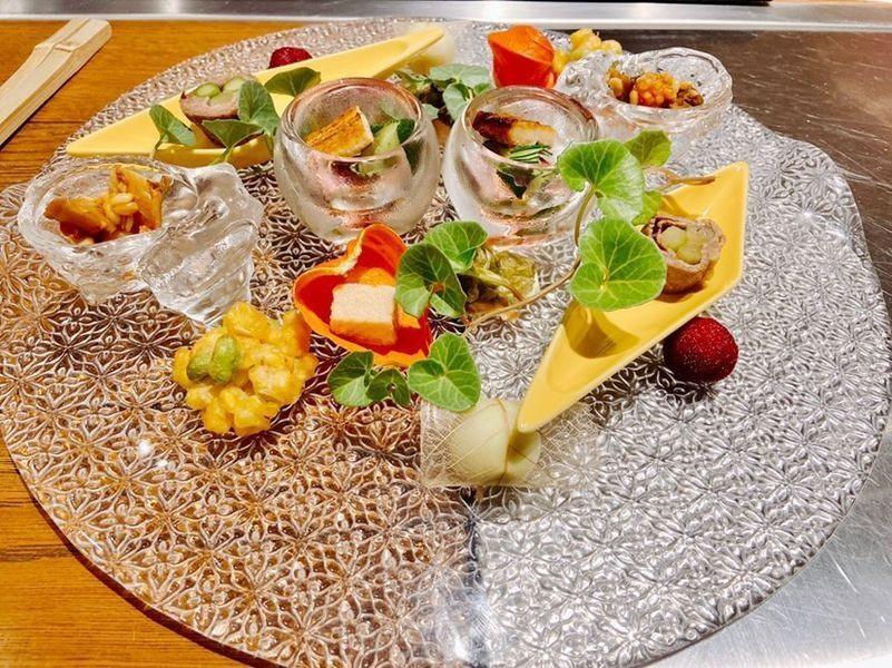 夕食は海の幸が中心