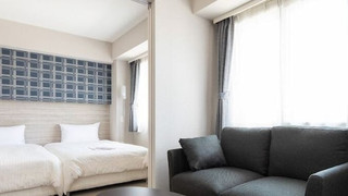 Twin room with kitchen and washing machine