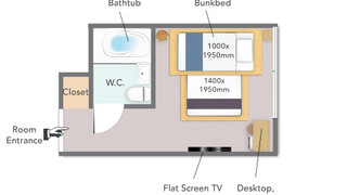 スタンダード スタジオ ベッド (複数台) 禁煙