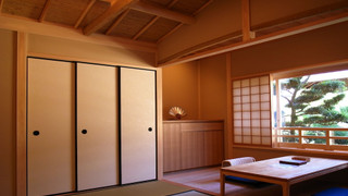 トラディショナルルーム千歳 布団2組 2階からの庭景観 禁煙