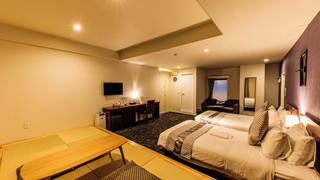 [禁煙] 和洋室ジュニアスイート＜120㎝ベッド×2台＞最大6名 (バルコニー付)