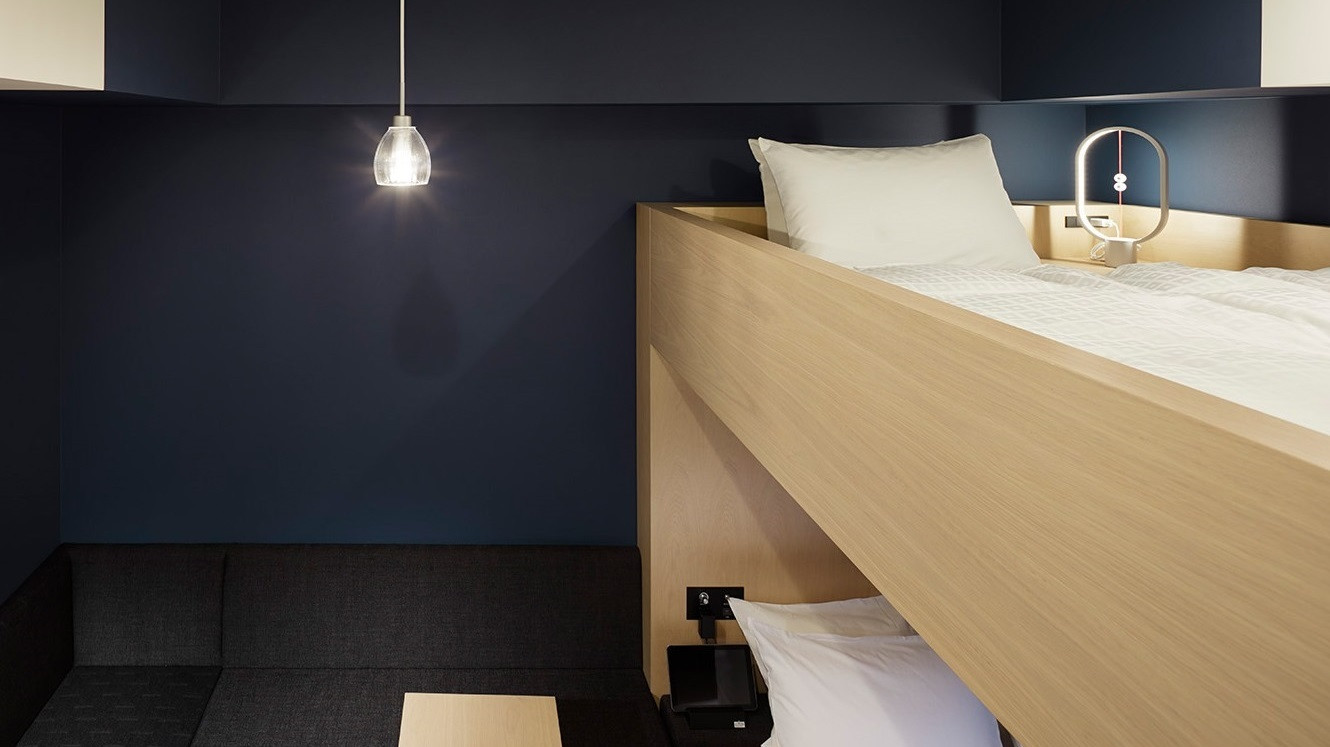 藍・モデレートツインのロフト