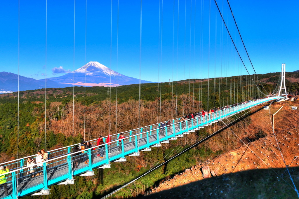【静岡県】これぞ絶景!富士山と駿河湾を一望するなら「箱根西麓・三島大吊橋（三島スカイウォーク）」!573699