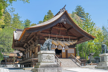 Nagano Suwa Taisha Shrine Akimiya Kagura Hall