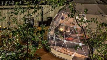 ドームテント 外観 夜 / 2