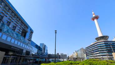 京都駅と京都タワー / 1