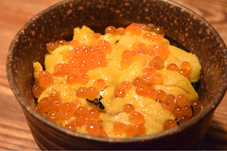 「青」料理 950728 うに・いくら丼@1400円