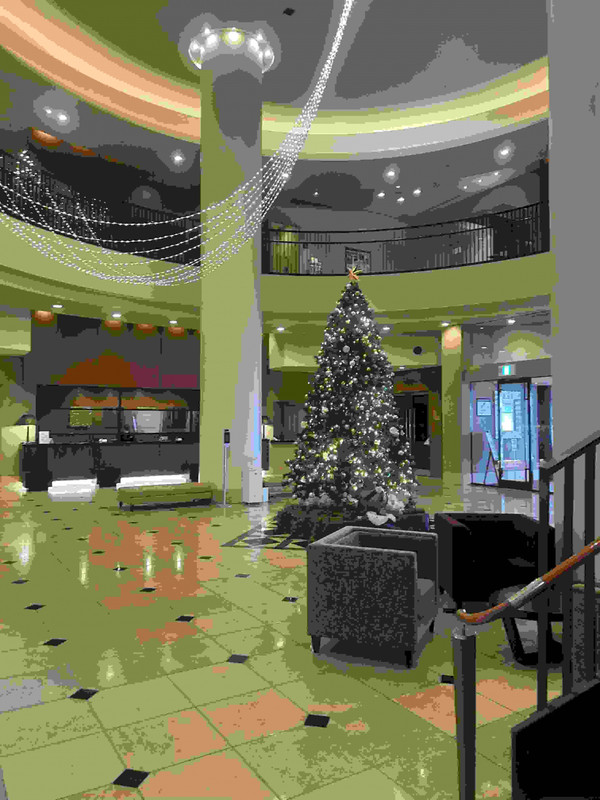 ロビー。広くはないが綺麗です。