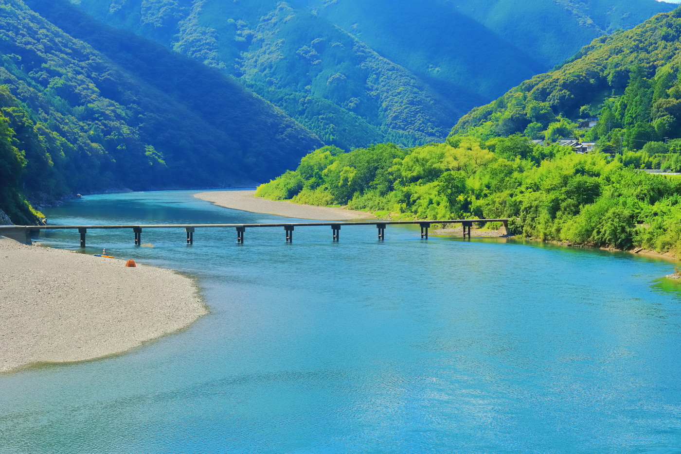 【高知県】盛夏の岩間沈下橋（四万十川）