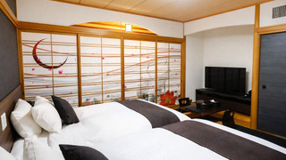 [DOG同伴ルーム和モダン和室]35平米　檜露天風呂　禁煙