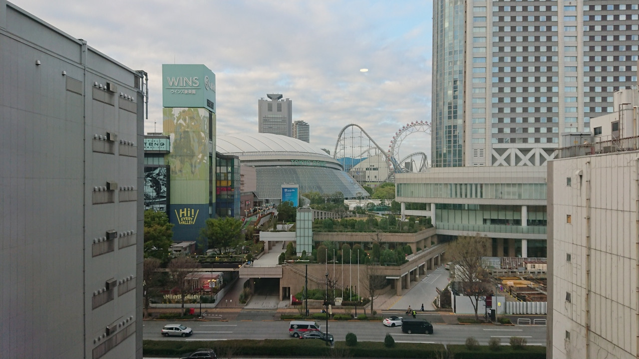 7階からの眺め。バジェットホテルっぽいが実際は違う。