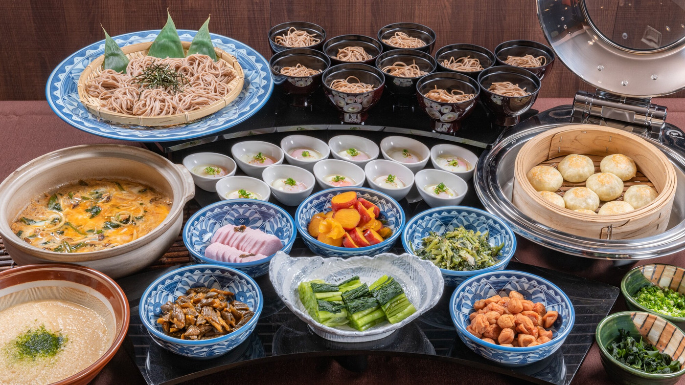 野沢菜おやきに山賊焼きなど名物だらけの朝食ビュッフェ4271623