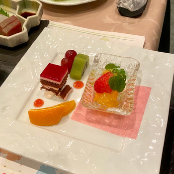 「夕景の宿　海のゆりかご『萩小町』」 料理 144958775 子供のデザート