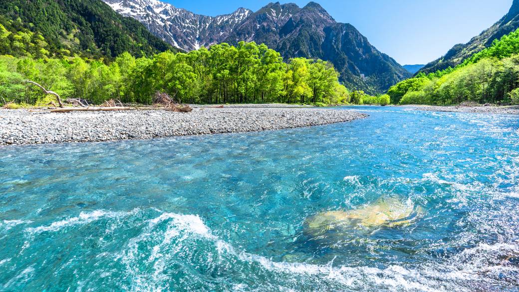 上高地の風景／岳沢と梓川 / 2