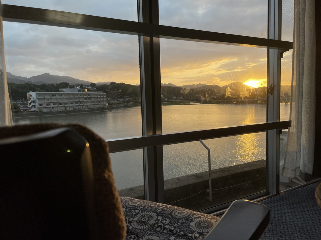 部屋からの夕景