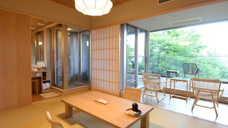 「晶」「仙」和室10帖  広縁付 +自然園眺望デッキ＋温泉露天風呂