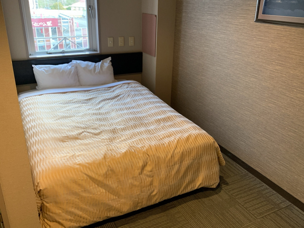 部屋はベッドが大きくしめる