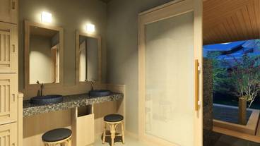 半露天風呂 洗面スペース / 3