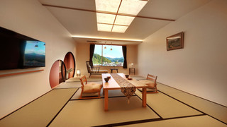 Suite 眺 最上階+ツイン+和室+檜風呂